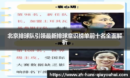 北京排球队引领最新排球意识榜单前十名全面解析